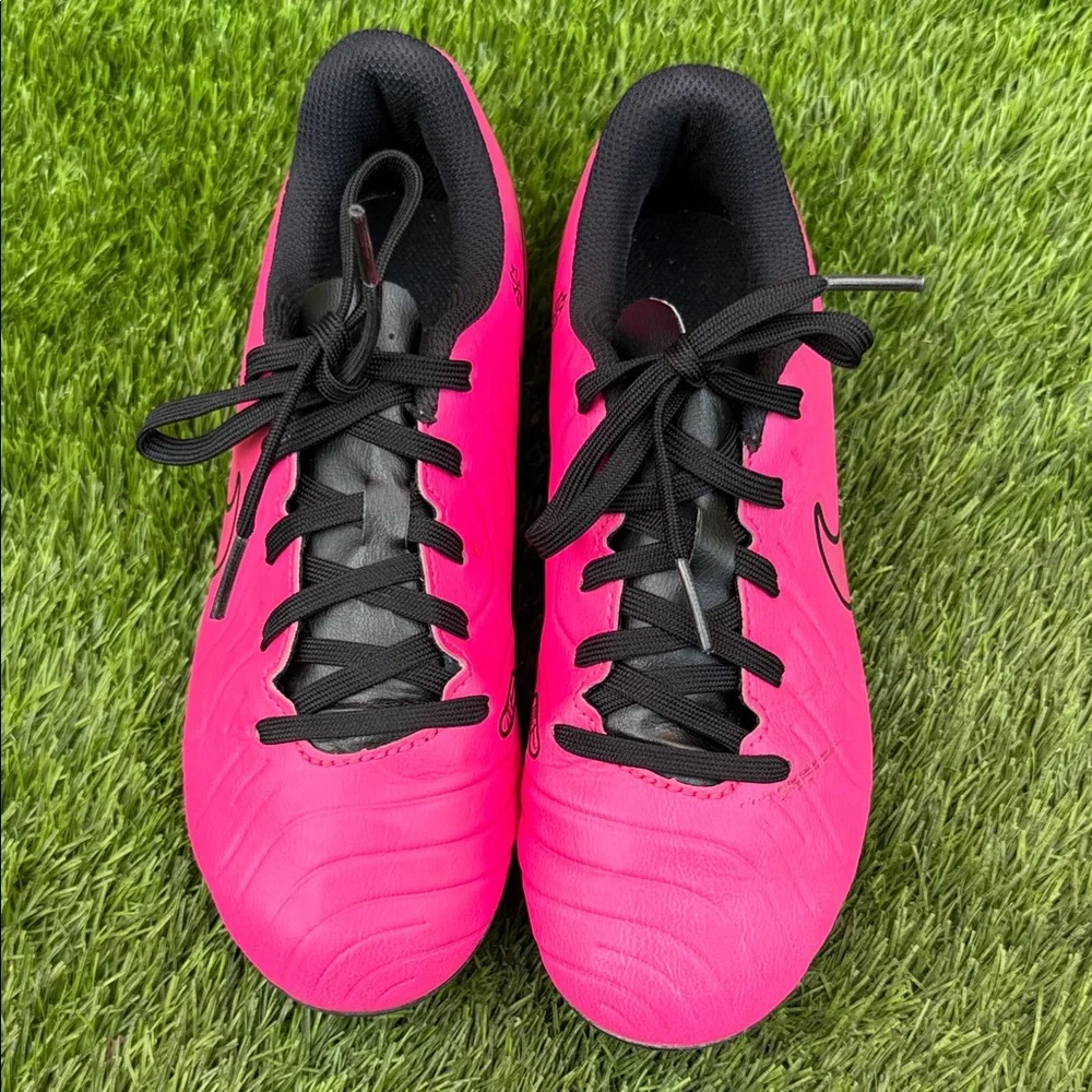 Nike Hot Pink Soccer Cleats with Black Accents Size 13